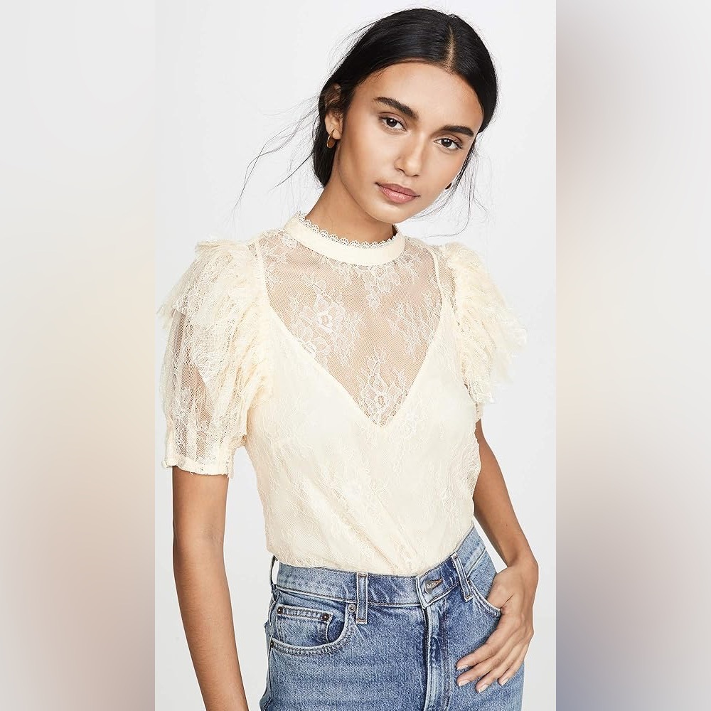 FREE PEOPLE SECRET ADMIRER LACE Top NWT - Picture 3 of 16
